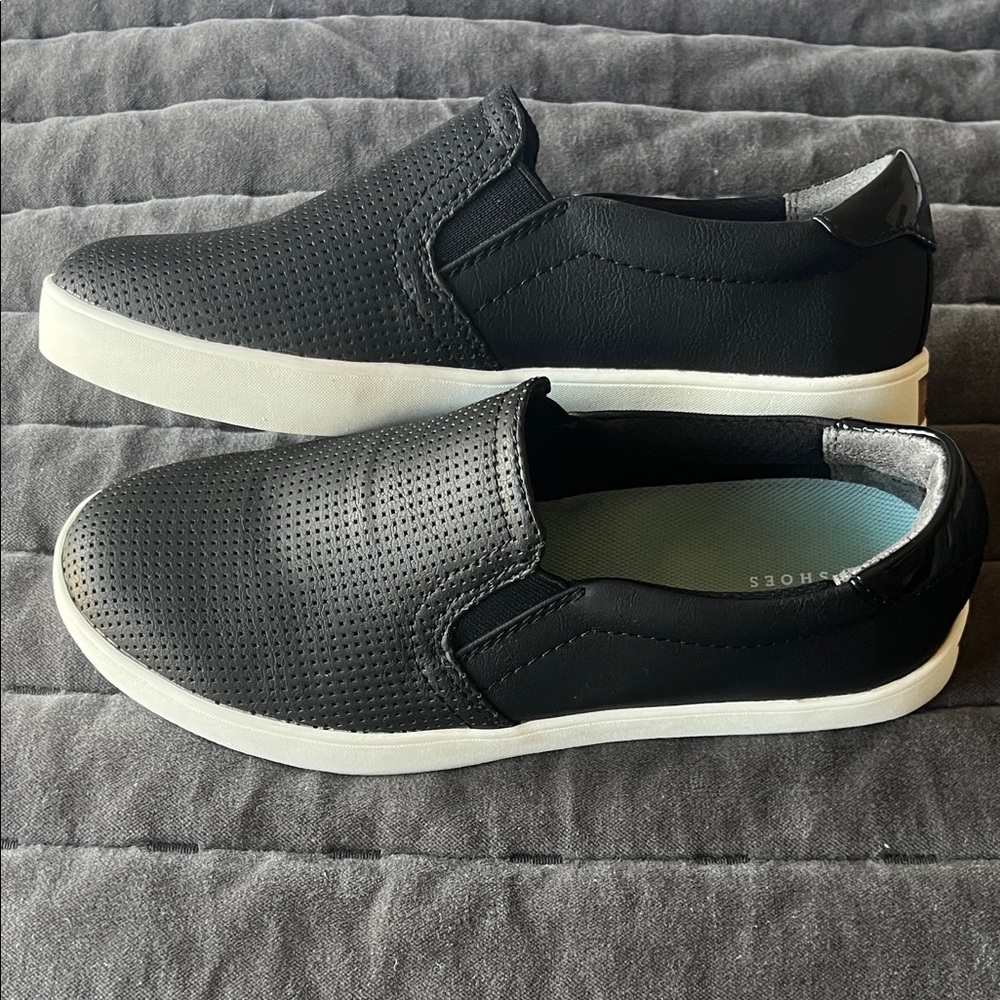 Dr. Scholl's Black Perforated Slip-On Loafers Madison new